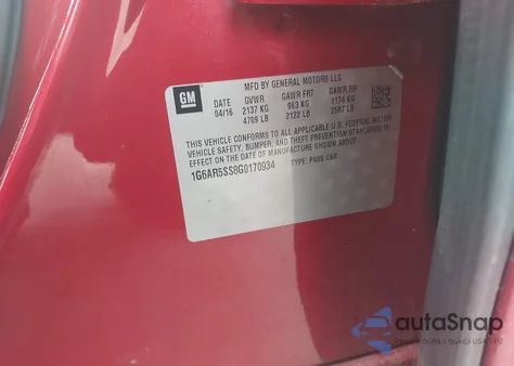 2016 Cadillac Cts Luxury Collection from USA, damaged, VIN 1G6AR5SS8G0170934